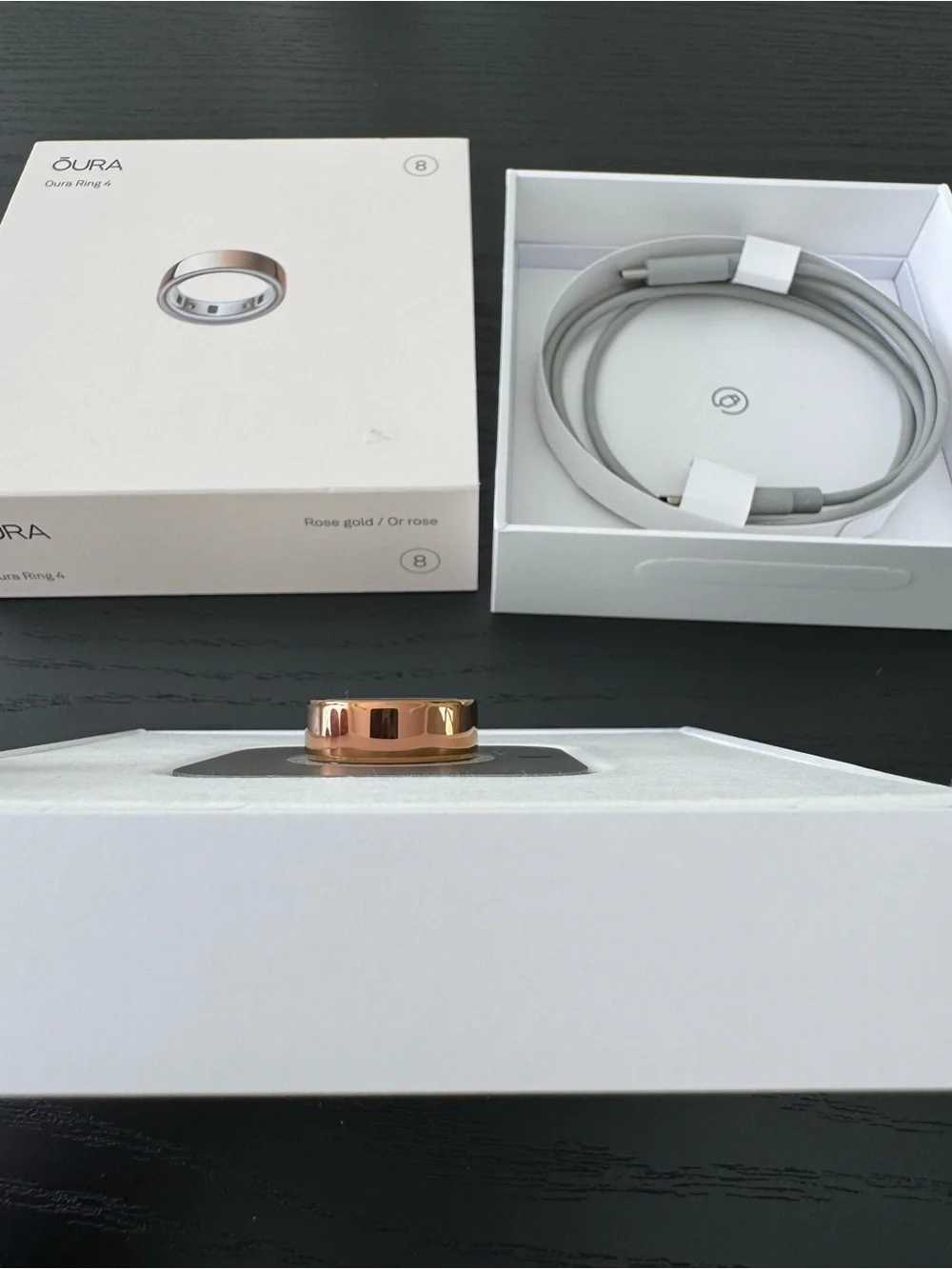 Oura Smart Ring Gen 4 in Rose Gold Size 8